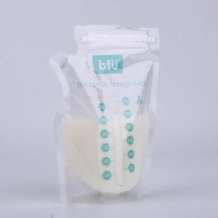 Double zippper 250ML BPA FREE Leak Proof Baby Food Standing Up Pouch Breastmilk