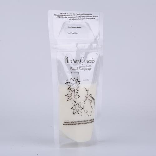 Customized logo BPA free zipper breast milk storage pouch breastmilk bags