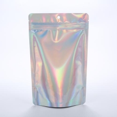 Holographic stand up pouch