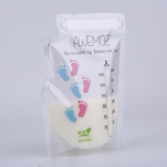 Pre-sterilized Custom Design 250ml 30 Count 9oz Double Zipper Breastmilk Storage Bags