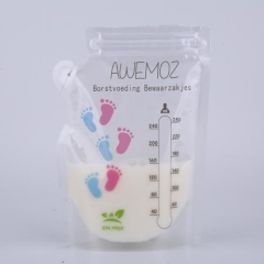 Pre-sterilized Custom Design 250ml 30 Count 9oz Double Zipper Breastmilk Storage Bags