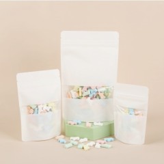 Kraft Stand Up Pouch With Rectangular Window