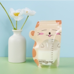 Pre-sterilized Custom Design 250ml 30 Count 9oz Double Zipper Breastmilk Storage Bags