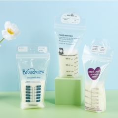 Eco Friendly Recycle Double Zipper Seal Breast Milk Storage Bags Ldpe Plastic Sterilized Breastmilk Bag For Storing And Freezing
