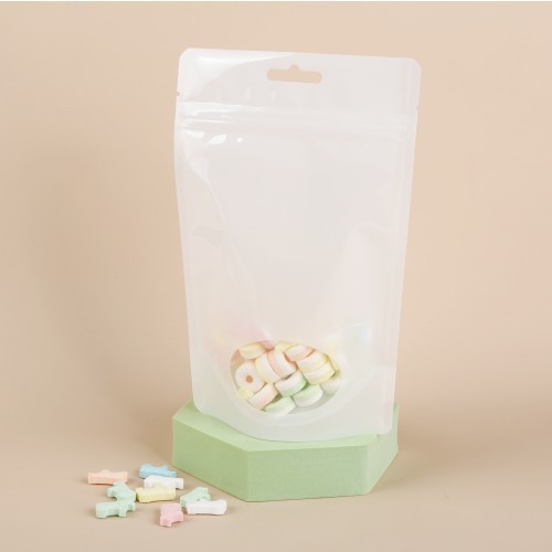 Kraft Stand Up Pouch With Rectangular Window