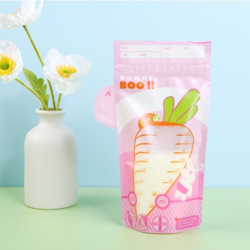 Baby Pre-Sterilized Barrier Pouch Stand Up BPA free Custom Design Double Zipper Plastic Freezing Breast Milk Storage Bags