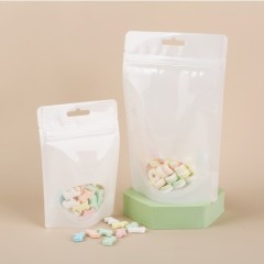 Kraft Stand Up Pouch With Rectangular Window