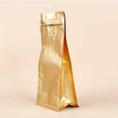 Custom Food Packaging Bag Flat Bottom Pouch Ziplock Bag For Coffee Square Bottom Box Pouch