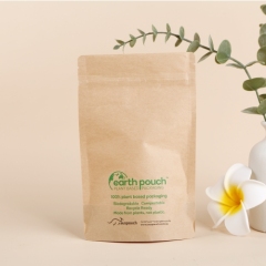 Full biodegradabale kraft compostable stand up pouch