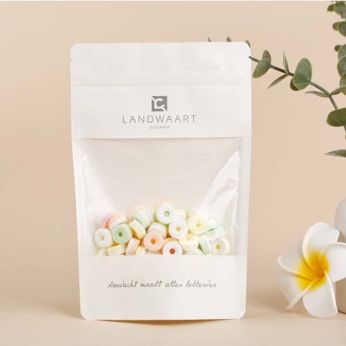 Eco friendly 100% compostable packaging bag ziplock stand up pouch