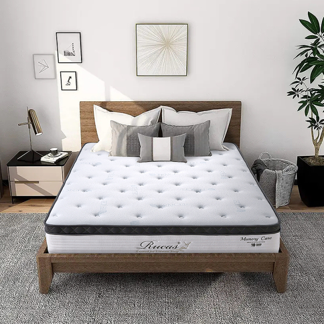 RUCAS Full size mattress,Memory foam mattress in a box hybrid mattress full size for pressure relief & supportive,CertiPUR- US,perfect sleep full size mattress