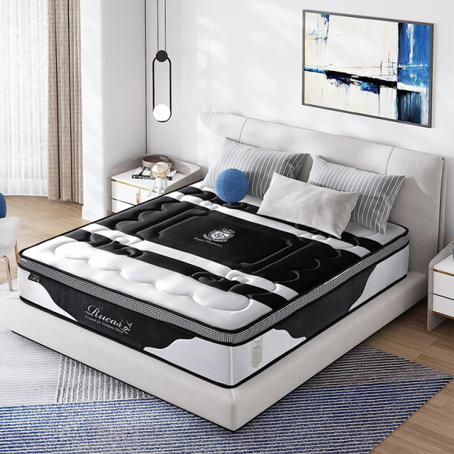 7 Zones Memory foam mattress queen size home furniture bedroom pocket spring mattress natural latex mattress in a box