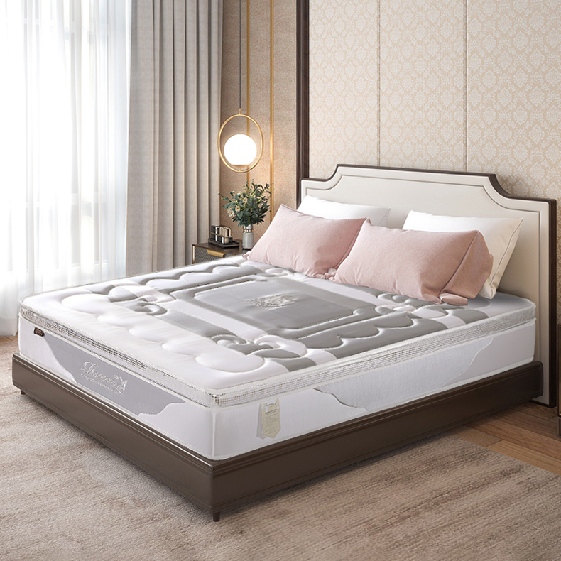 7 Zones Memory foam mattress queen size home furniture bedroom pocket spring mattress natural latex mattress in a box