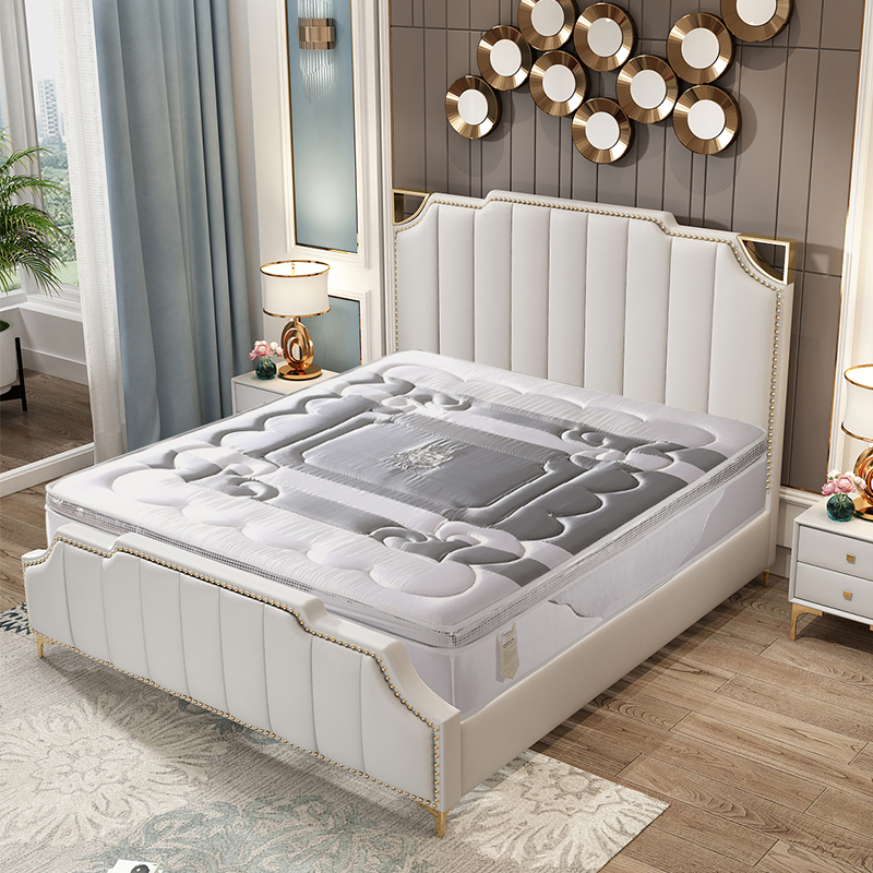 7 Zones Memory foam mattress queen size home furniture bedroom pocket spring mattress natural latex mattress in a box