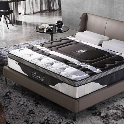 7 Zones Memory foam mattress queen size home furniture bedroom pocket spring mattress natural latex mattress in a box