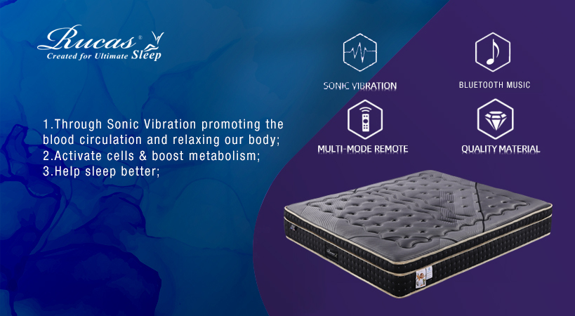 Body massage mattress pillow top bed roll packed pocket coil mattress smart mattress