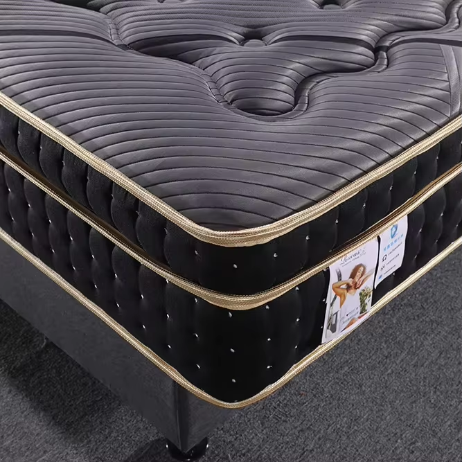 Body massage mattress pillow top bed roll packed pocket coil mattress smart mattress