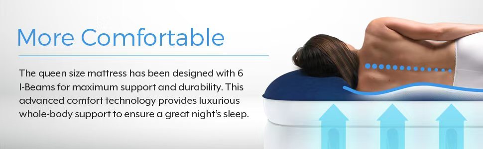 Active luxury queen,high air mattress with built in pump and raised pillow top-Elevated double,with structured  Super-Air Technology