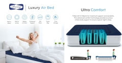 Active luxury queen,high air mattress with built in pump and raised pillow top-Elevated double,with structured  Super-Air Technology