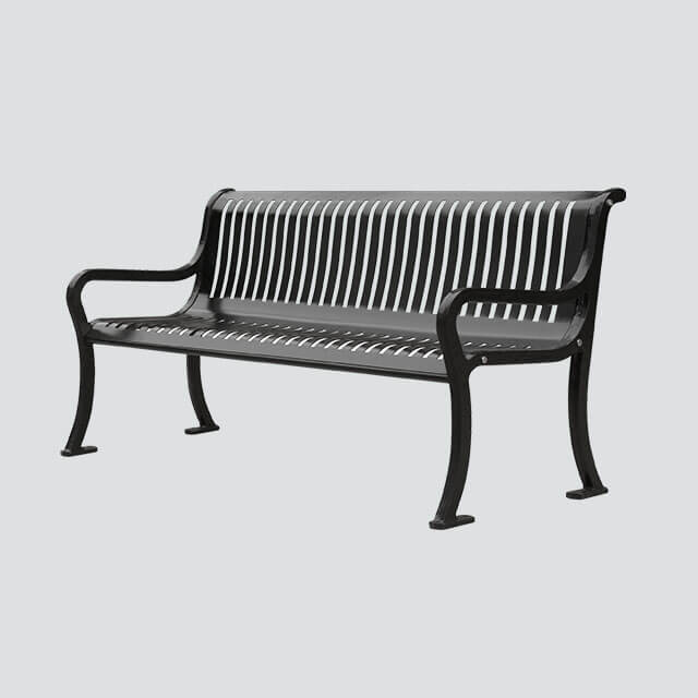 Steel garden bench