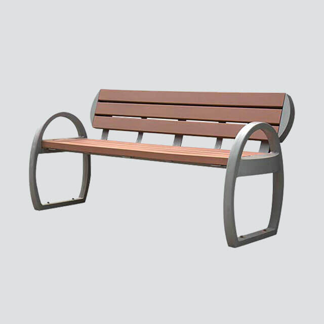 Cast aluminum park bench