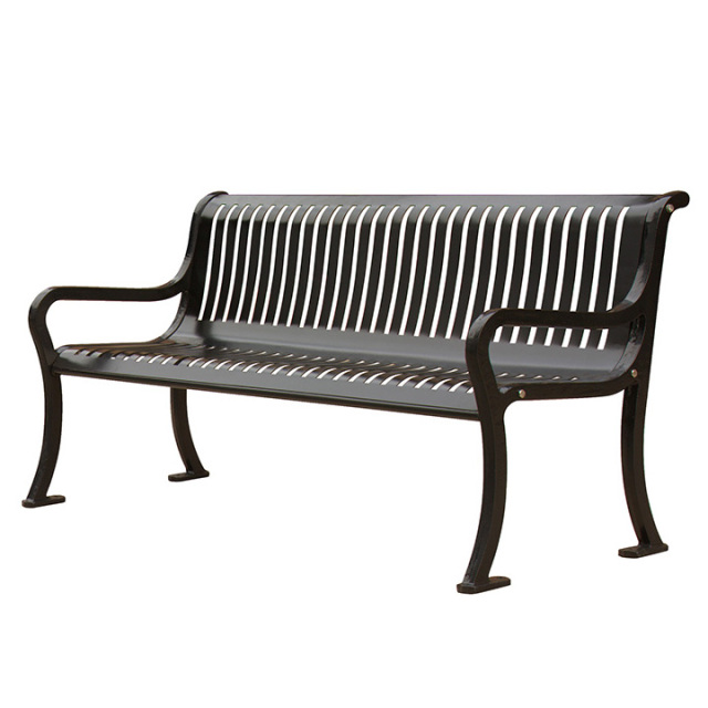 Steel garden bench