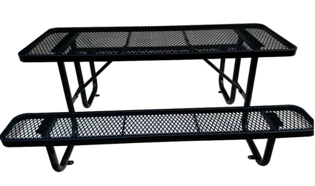 TB14 Public metal steel picnic table