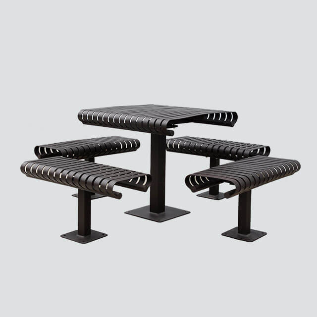 不可折叠式钢桌椅工作台