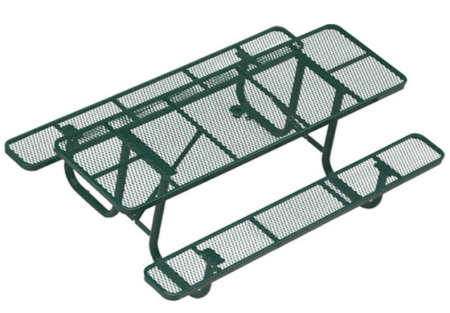 TB14 Public metal steel picnic table