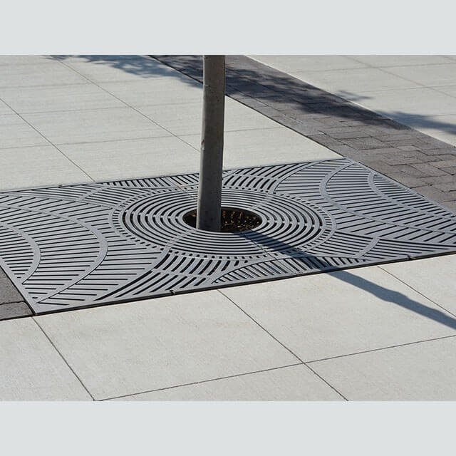 TG13 steel walkway stair tread plates tree well cover