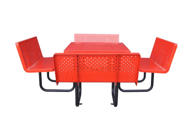 TB20 Steel assemble table and chairs with backrests