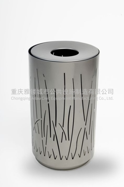 BS37 Metal Steel Trash Can for Garden