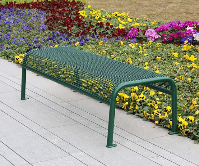 outdoor usage metal bench