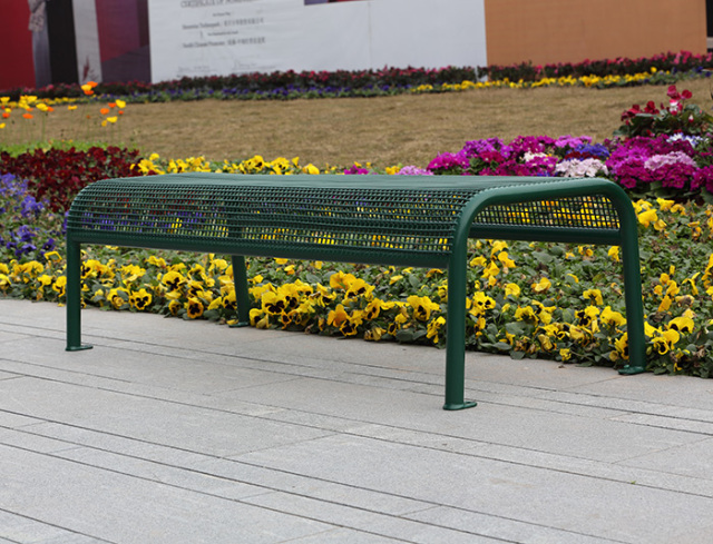 outdoor usage metal bench