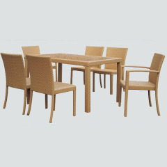 户外露台藤编桌椅