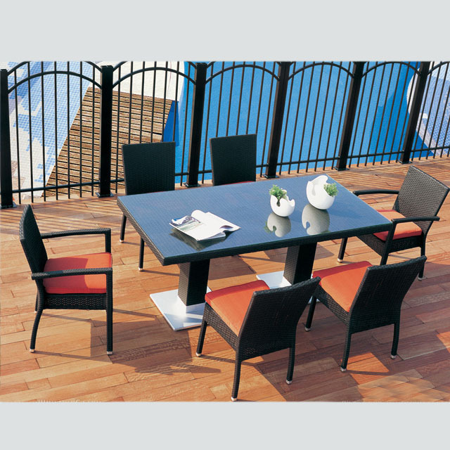 RTC-23 customized picnic table rattan chair