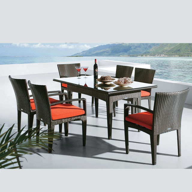 RTC-23 customized picnic table rattan chair