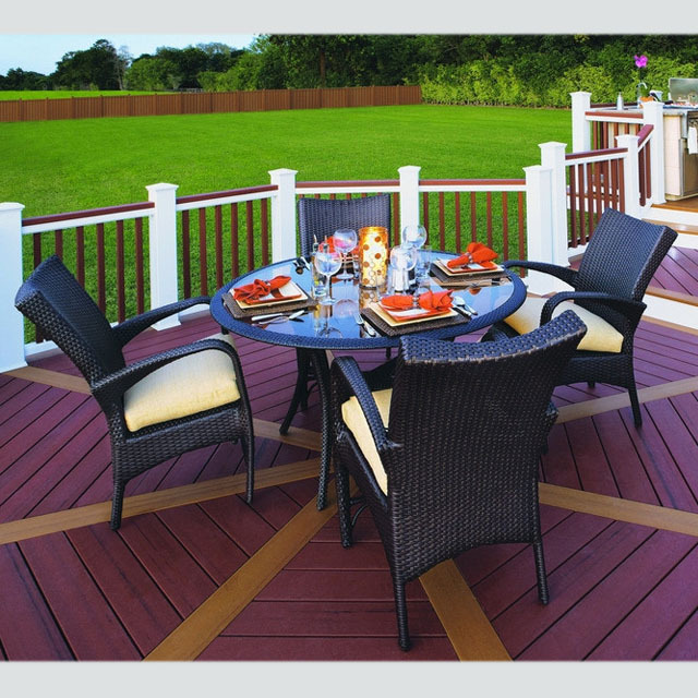 RTC-24 customized outdoor rattan furniture table and chair