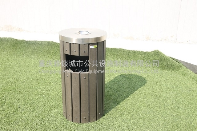 室外钢木垃圾桶
