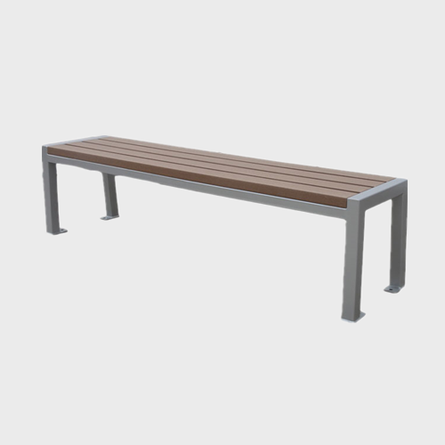 Backless outdoor wood bench