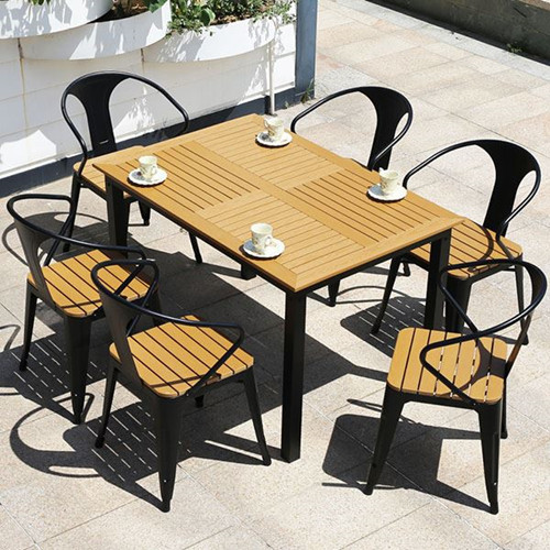 Leisure Outside Manufacture anticorrosive Wooden Table And Chair