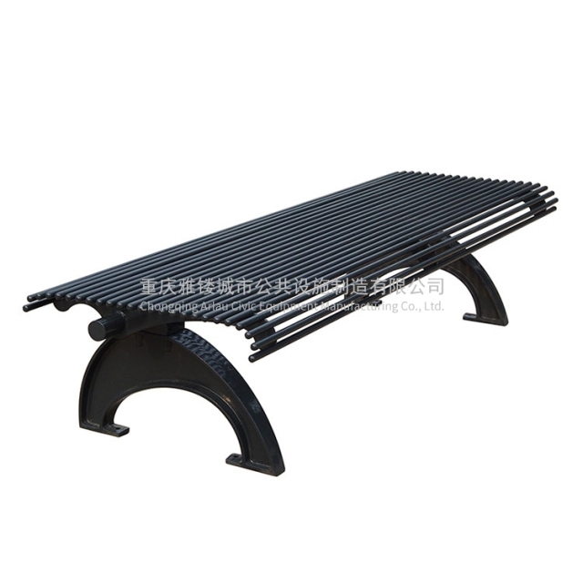 FS14 stainless steel and cast iron park bench