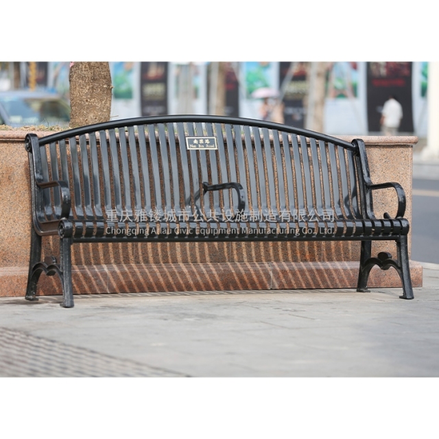 Street metal cast iron long bench