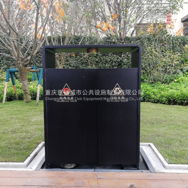 BS75 Metal outdoor dustbin