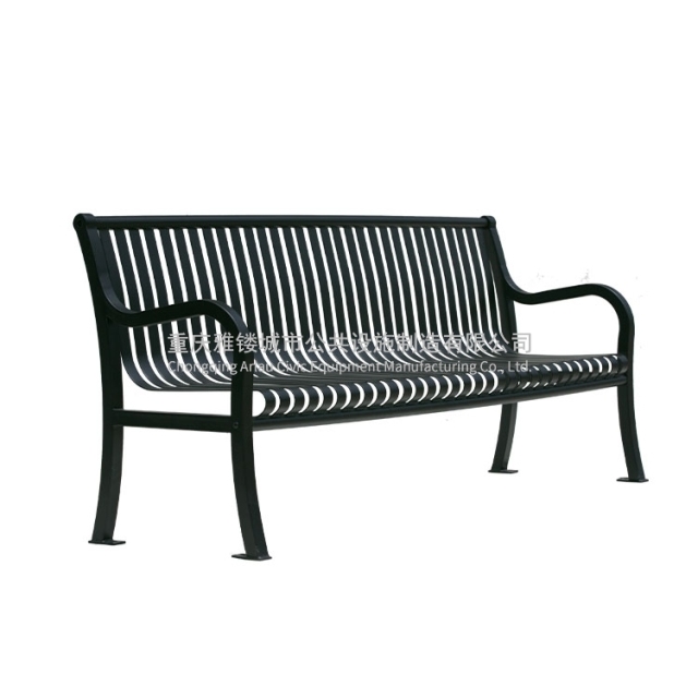 FS58 outdoor garden furniture flat steel bench