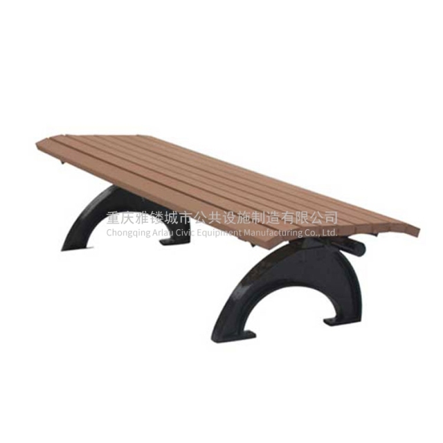 Wood slat bench