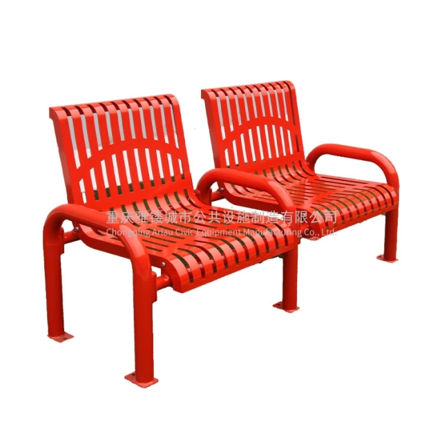 FS55 outdoor furniture flat steel park bench chair