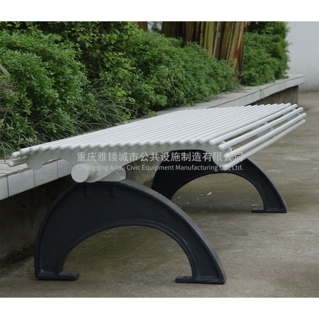 FS14 stainless steel and cast iron park bench