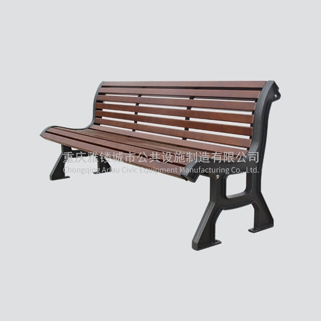 Heavy duty outdoor wooden bench