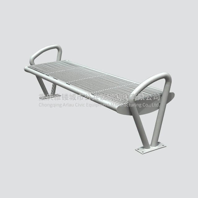 Stainless steel park bench